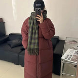Weiyinxing Down Jacket Oversized Women's Long Parka 2023 Korean Cotton Padded Jacket Warm Puffer Coat Female Windproof Snow Outwear