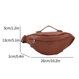 Weiyinxing Leather Handbag Phone Bag For Women Travel Waist Bag Versatile Crossbody Chest Bag Female Banana Belt Bag Designer Fanny Pack