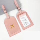 Weiyinxing 1PC PU Leather Luggage Tag Suitcase Identifier Label Baggage Boarding Bag Tag Name ID Address Holder Travel Accessories