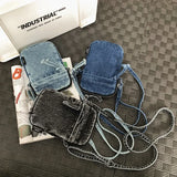 Weiyinxing Sewing Thread Women's Shoulder Bag 2024 New Women's Crossbody Bag Mobile Phone Bag Hot Selling Design Mini Denim