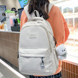 Weiyinxing Women Pink Waterproof Student Backpack New Girl Travel Leisure School Bag Lady Nylon Cute Book Female Laptop College Bag