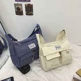 Weiyinxing Ulzzang Messenger Bag Women New 2024 Nylon Bags Multipockets Crossbody Bags For Women School Book Shoulder Bag Girls Sac