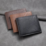 Weiyinxing PU Leather Men's Short Wallet Multi Card Slots Card Holder Horizontal Soft Money Clip Business Cash Purse Card Pocket