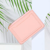 Weiyinxing Ultra-Thin Women Men Credit ID Card Holder PU Leather Zipper Fashion Small Wallet Money Bag Case Coin Purse Clip Organizer