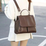 Weiyinxing Preppy Style White Backpack Women Vintage Harajuku Pu Leather Y2k Mochila Female High Street Casual Crossbody Bags Chic