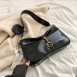 Weiyinxing Women Soft Leather Shoulder Bags Autumn Winter New High Quality Commuter Underarm Bag Versatile Female Crossbody Messenger Bag