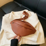 Weiyinxing Leather Handbag Phone Bag For Women Travel Waist Bag Versatile Crossbody Chest Bag Female Banana Belt Bag Designer Fanny Pack