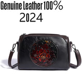 Weiyinxing New Women's Fashion Crossbody Bag 100% Cowhide Three Layer Large Capacity Women's Shoulder Bag Luxury Soft Leather Wallet