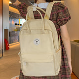 Weiyinxing Female Travel College Backpack Trendy Women Kawaii Student Laptop BookBag Cool Girl Nylon School Backpack Cute Lady Teen