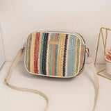 Weiyinxing Crossbody Bag Small Woven Purse for Women Cute Beach Shoulder Handbag 2024 Spring Summer Trendy Ethnic Style Crossbody Bag