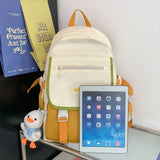 Weiyinxing Female Yellow Waterproof Book bag High Capacity Women School Bag Kawaii Lady Laptop Trendy Travel College Backpacks Girl