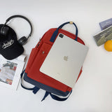 Weiyinxing Girl Red Travel Nylon College Backpack Cool Women Laptop School Bags Kawaii Female Leisure Ladies Cute Book Backpack Fashion