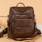 Weiyinxing Quality Pu Leather Woman Backpack Soft Vintage BagPack 2023 New Ladies Travel Rucksack