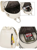 Weiyinxing Women Backpacks PU Leather Teenage Girls Schoolbags Ladies Shoulder Bags small Fashion Pearl Tassel Female Book Bag Daypack