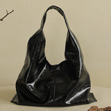 Weiyinxing Silver Brand Hobo Bag for Women Luxury Designer Leather Trigle Purse Trend Casual Shopper Handbag Solid Color