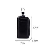 Weiyinxing Men Leather Zipper Key Case Fashion Multifunctional Car Key Organizer Card Bag Wallet Keychain Split Wallet Key Holder Organizer