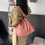 Weiyinxing Padded Women Shoulder Bag Cotton Quilted Backpack Down Space Designer Bags for Women Casual Drawstring Bag Shopper Purse