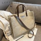 Weiyinxing Corduroy Handbags for Women New In Shoulder Side Bag for Women Vintage Large Shopper Bags Ladies Totes 2024 Winter