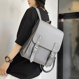 Weiyinxing School Backpack for Girls PU Leather Nylon Patchwork Female Handbags Luxury Brand Women Shoulder Bag Fashion Laptop Bags