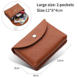 Weiyinxing Genuine Leather Coin Purse Zipper Small Wallets Card Holder Bag Portable Men Cowhide Money Purse Women Earphone Pouch