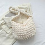 Weiyinxing Style Fashion Crossbody Bag For Women Pleated Bubbles Cloud Shoulder Bags Large Tote Bucket Designer Bag Ruched Handbags