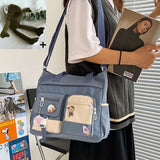 Weiyinxing Canvas Women Handbags Shoulder Bags Nylon Ladies Tote Messenger Bag Oxford Handbag Cross body Bags for Girls Satchels