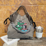 Weiyinxing Embroidery Women Shoulder Bag Designer Eco Bags for Women Rope Handle Handbags Drawstring Bag Reusable Shopper Tote