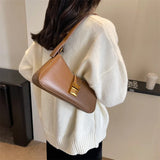 Weiyinxing Small Solid Color PU Leather Shoulder Bags 2024 Winter Women Fashion Luxury Trend Crossbody Bag Handbags and Purses