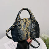 Weiyinxing Shell Bag Luxury Designer Serpentine Handbag And Purse Women Small Pu Leather Crossbody Shoulder Bag Black Classic bolsos