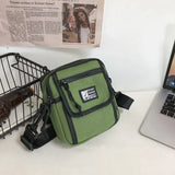 Weiyinxing Men Women Student Canvas Shoulder Bag Street Small Messenger Bag for Student Korean Harajuku Unisex Crossbody Bags Phone Purses