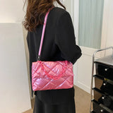 Weiyinxing Cotton Tote Bag Winter Puffy Quilted Handbags Women Nylon Padding Down Shoulder Bag 2024 Luxury Designer New Crossbody Bag