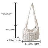 Weiyinxing Padded Crossbody Bag for Women 2024 Pleated Bubbles Cloud Shoulder Bags Large Bucket Tote Designer Bag Ruched Handbags