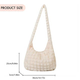 Weiyinxing Padded Crossbody Bag for Women 2024 Pleated Bubbles Cloud Shoulder Bags Large Bucket Tote Designer Bag Ruched Handbags