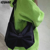 Weiyinxing Sweet Fashion Kawaii Bow Women's Handbags Y2k Aesthetic All Match Solid Shoulder Bag Japanese Chic Casual Crossbody Bags