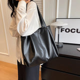 Weiyinxing Large PU Leather Shoulder Bag for Women 2024 New in Fashion Trend Designer Female Handbags Retro Tote Bags