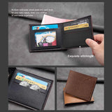 Weiyinxing PU Leather Men's Short Wallet Multi Card Slots Card Holder Horizontal Soft Money Clip Business Cash Purse Card Pocket