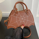 Weiyinxing Women Crossbody Bag Large Capacity Coffin Shape Phone Shoulder Bag Halloween PU Top Handle Bag for Travel Make Up Cosmetic Bag