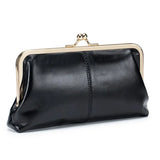 Weiyinxing Leather Long Clutch Wallet Clip Bags Vintage Coin Purse Card Holder Key Lipstick Storage Phone Pouch Case for Women