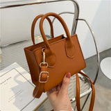 Weiyinxing Fashion Mini Handbag For Women PU Leather Shoulder Messenger Bag Solid Color Lady Totes Shopping Phone Handle Bags Bolsa