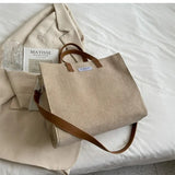 Weiyinxing for Women Corduroy Satchel Shoulder Bags Ladies Totes Crossbody Bag for Women Vintage Shopper Shopping Bags