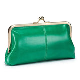 Weiyinxing Leather Long Clutch Wallet Clip Bags Vintage Coin Purse Card Holder Key Lipstick Storage Phone Pouch Case for Women