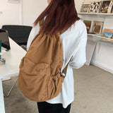 Weiyinxing Women's Canvas Cute Drawstring Backpack Fashion Women's Laptop Schoolbag Fashion Women's Backpack Cool Girl Travel Schoolbag