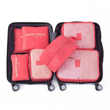 Weiyinxing Set Packing Cubes Organizer Bags For Travel Storage Makeup Luggage Drawstring Bag Bathroom Organizer Clothes Storage