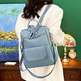 weiyinxing Leather Backpack Women Solid Color Fashion Trend Casual Large Capacity Ladies Travel Bag School Backpack for Teenage Girls