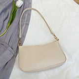 Weiyinxing Solid Color Small PU Leather Shoulder Bags For Women 2024 Summer Simple Underarm Bags And Purses Female Travel Totes