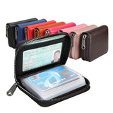 Weiyinxing New Mini Leather 20 Card Wallet Mini Leather Wallet Business Case Purse Holder RFID Blocking Carteira Masculina Porte Carte