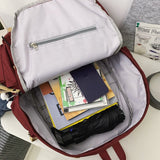 Weiyinxing Male Red Nylon School Bag Cool Boy Girl Waterproof Travel Book Bag Men Women Female Leisure Laptop College Backpack Fashion