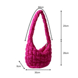 Weiyinxing Padded Crossbody Bag for Women 2024 Pleated Bubbles Cloud Shoulder Bags Large Bucket Tote Designer Bag Ruched Handbags