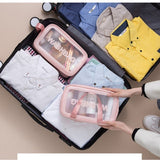 Weiyinxing Women Travel Storage Bag Cosmetic Bag Makeup Bag Travel Organizer Bags Waterproof Washbag Transparent Cosmetic Cases