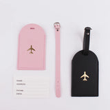 Weiyinxing PU Leather Travel Luggage Tags Baggage Name Tags Suitcase Address Label Holder Luggage Tag Travel Accessories